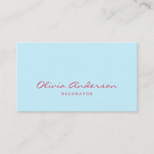 Tarjeta De Visita Pegar azul cielo minimalista
