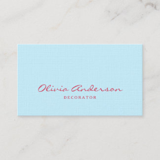 Tarjeta De Visita Pegar azul cielo minimalista