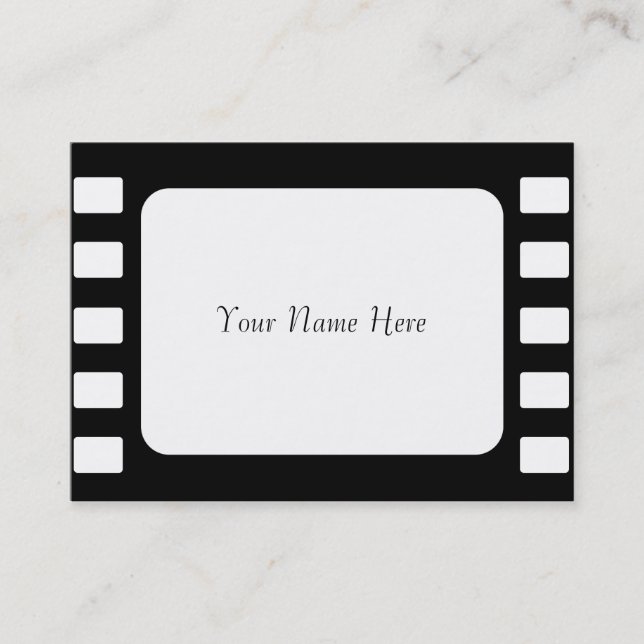 Tarjeta De Visita película de 35m m, su nombre aquí (Anverso)