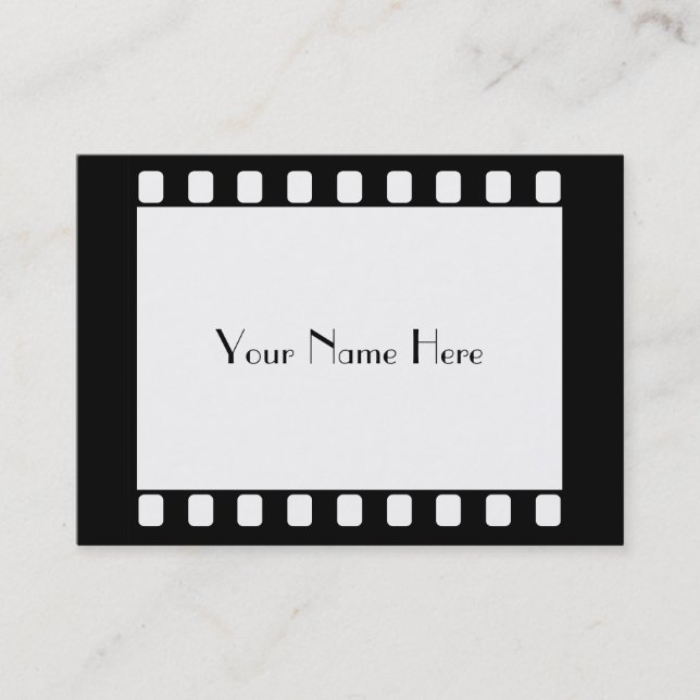 Tarjeta De Visita película de 35m m, su nombre aquí (Anverso)