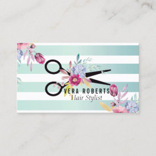 Tarjeta De Visita Película estilista de cuero de oro y salón de bell