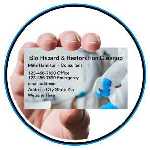 Tarjeta De Visita Peligro Biológico y Limpieza Industrial