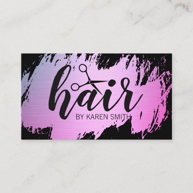 Tarjeta De Visita PELO / Cepillo de oro (glamur) (Anverso)