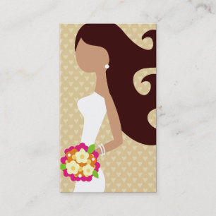 Tarjeta De Visita PELO PERMUTABLE de la NOVIA 311-FASHION