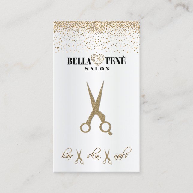 Tarjeta De Visita Pelo, piel y clavos (Anverso)