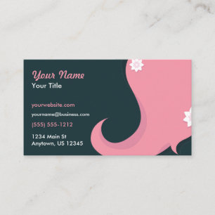 Tarjeta De Visita Pelo rosado del Hairstylist