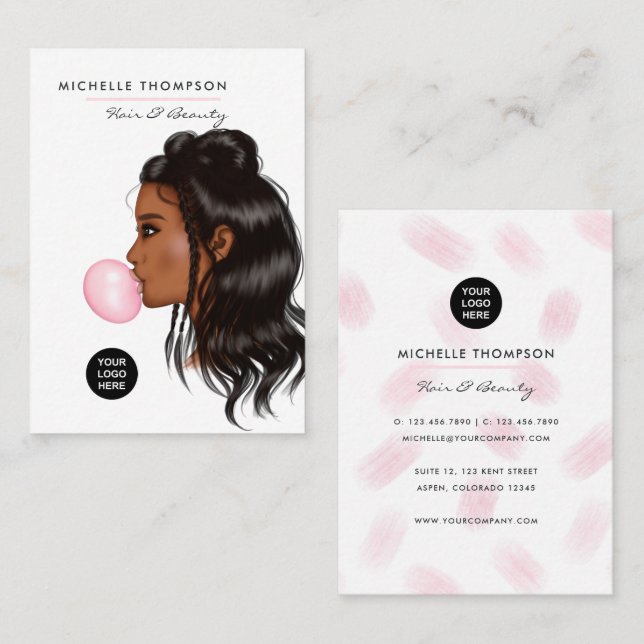 Tarjeta De Visita Pelo y Belleza (Anverso / Reverso)