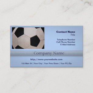 Tarjeta De Visita Pelota de fútbol blanca y negra