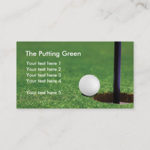 Tarjeta De Visita Pelota de golf del putting green del golf
