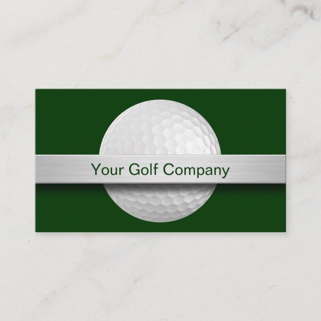 Tarjeta De Visita Pelota de golf temática (Anverso)