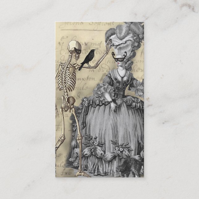 Tarjeta De Visita Pelota de máscaras de Halloween (Anverso)