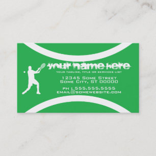 Tarjeta De Visita pelota de tenis