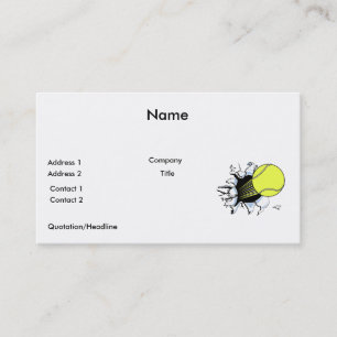 Tarjeta De Visita pelota de tenis desgarrando