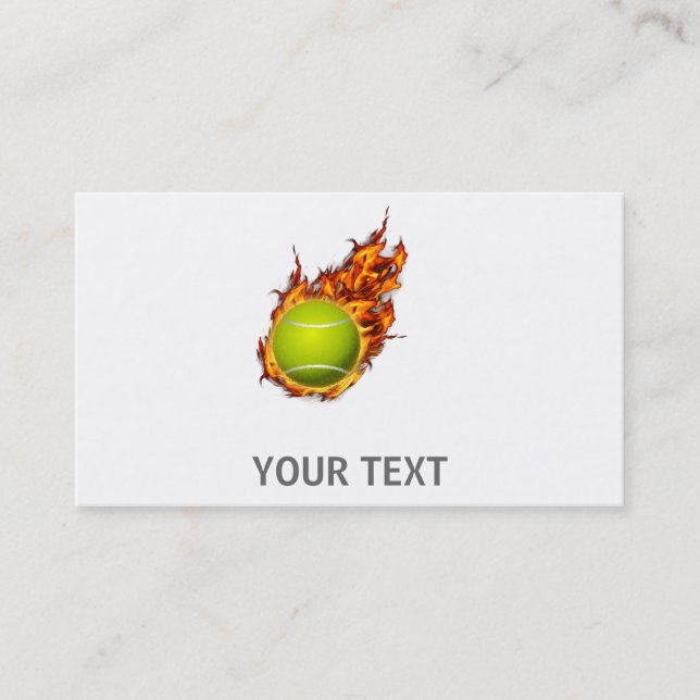 Tarjeta De Visita Pelota de tenis personalizada en un regalo sobre e (Anverso)