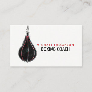 Tarjeta De Visita Pelota de velocidad, boxeador, entrenador de boxeo