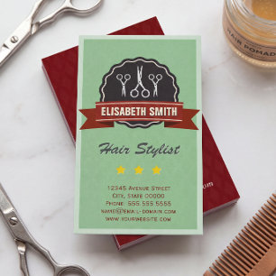 Tarjeta De Visita Peluquera Estilista de Pelo - Retro Vintage