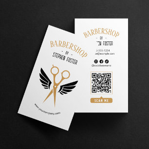 Tarjeta De Visita Peluquería Cabello Peluquería Barbería Blanco