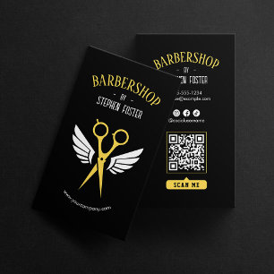 Tarjeta De Visita Peluquería Cabello Peluquería Barbería Negro
