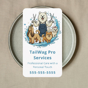 Tarjeta De Visita Peluquería Canina Feliz Cuidadora de Mascotas Pelu