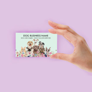 Tarjeta De Visita Peluquería Canina Green Dog Cuidadora de Mascotas