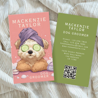 Tarjeta De Visita Peluquería Canina Monísima Estilo Spa Personalizad