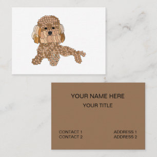 Tarjeta De Visita Peluquería Canina para Perros de raza Caniche