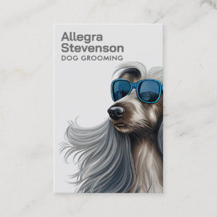Tarjeta De Visita Peluquería Canina Tipografía Moderna Simple