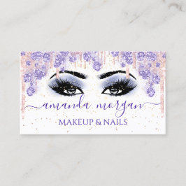 Tarjeta De Visita Peluquería de azotes Artista de maquillaje Azul hu