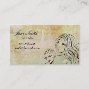 Tarjeta De Visita Peluquería de estilo elegante