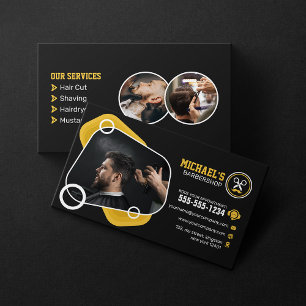 Tarjeta De Visita Peluquería de moda Estilismo de cabello Barbería C