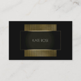 Tarjeta De Visita Peluquería de oro negro conceptual mínimo
