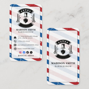 Tarjeta De Visita Peluquería Estilista de Cabello Profesional Barber