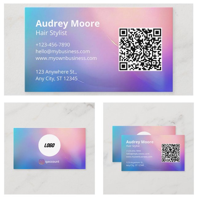 Tarjeta De Visita Peluquería estilista de pelo moderno (Modern Hair Stylist Hairdressing Business Card
)