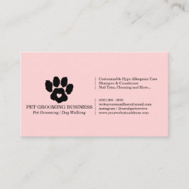 Tarjeta De Visita PelUquería Móvil de Marca Minimalista Pink Paw par