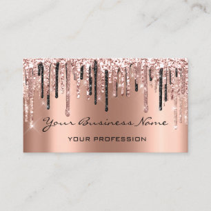 Tarjeta De Visita Peluquería Nails Makeup Eyelash Rosa Gold