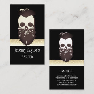 Tarjeta De Visita Peluquería Peluquero , Gold Barbershop 