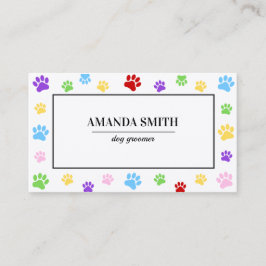 Tarjeta De Visita Peluquería Profesional de Mascotas y Cuidado Anima