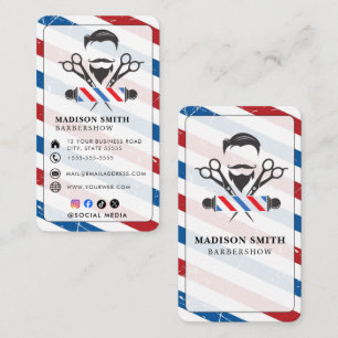 Tarjeta De Visita Peluquería Profesional Estilista de Cabello Barber