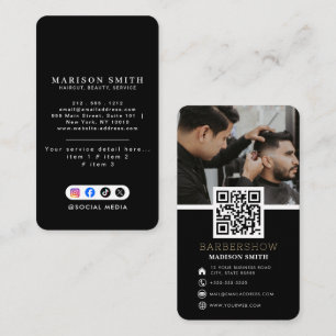 Tarjeta De Visita Peluquería Profesional Estilista de Cabello Barber