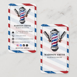 Tarjeta De Visita Peluquería Profesional Estilista de Cabello Barber