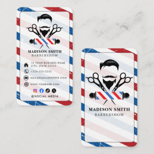 Tarjeta De Visita Peluquería Profesional Estilista De Cabello Barber