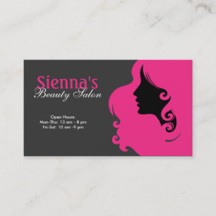 Tarjeta De Visita Peluquería (rosa profundo)