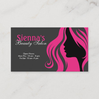Tarjeta De Visita Peluquería (rosa profundo)