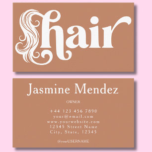 Tarjeta De Visita Peluquería Terracota Professional Salon