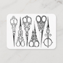 Tarjeta De Visita Peluquería victoriana tijeras elegante peluquería