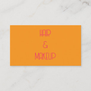 Tarjeta De Visita Peluquería y maquillaje Estilista de cabello Naran