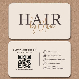 Tarjeta De Visita Peluquería y salón profesional de peinado neutro