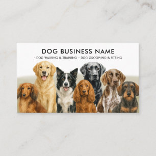 Tarjeta De Visita Peluquero Canino Paseo Estancia Alojamiento Entren