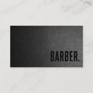 Tarjeta De Visita Peluquero de cuero negro sintético Premier