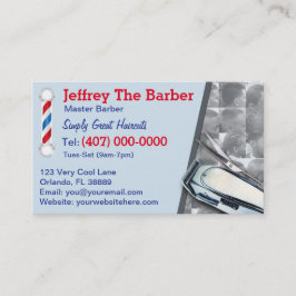Tarjeta De Visita Peluquero de la barbería (polo y podadoras del